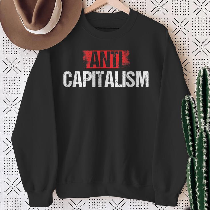 Politicsocialismo Libertario Anticapitalismo Capitalista Camisa de entrenamiento Regalos para ancianas