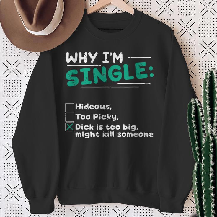 Pourquoi Jeuis Célibataire Hideux Trop Difficile Dick Est Trop Gros Tuer Quelqu'un Sweater e Cadeaux pour les femmes âgées