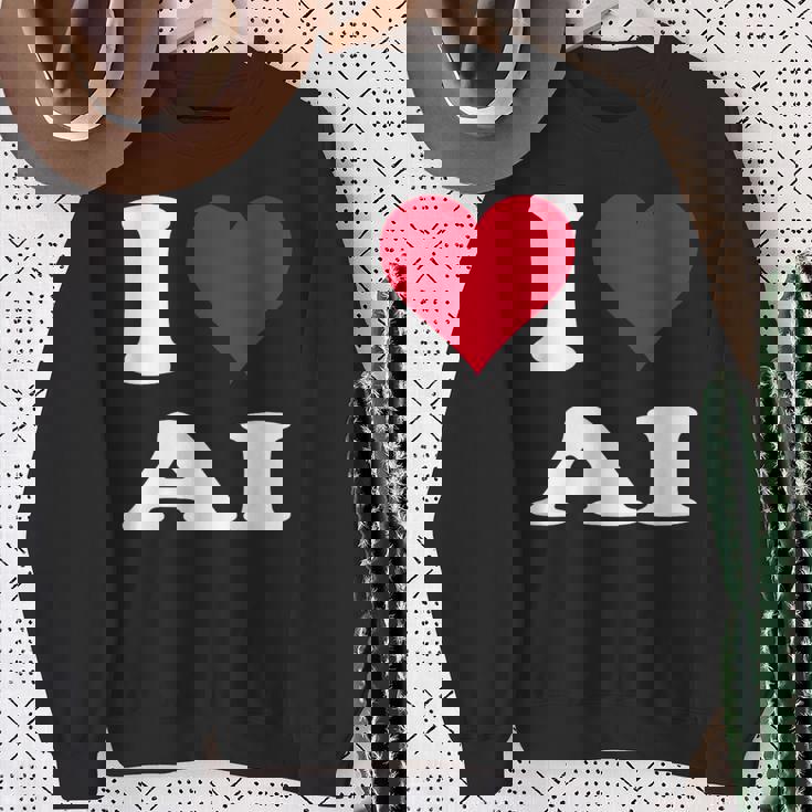 Red Heart I Love Ai スウェットシャツ 年配の女性への贈り物