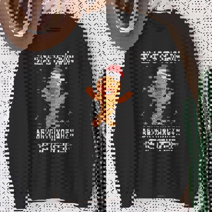Sex Istchön Aber Weihnachten Is Öfter Lebkuchen Christmas Sweatshirt Geschenke für alte Frauen
