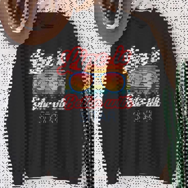 Sitar Players Saying 'Life Is Better With Sitar' Sweatshirt Unisex Gifts for Old Women Sitar Players Saying 'Life Is Better With Sitar' Sweatshirt Unisex Gifts for Old Women