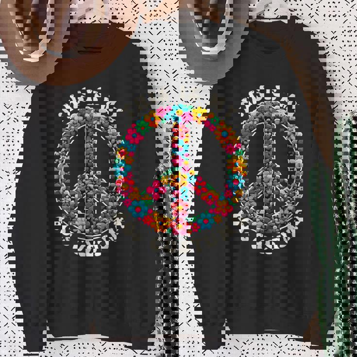 This Is My 60S Costume & 60'S Outfit 1960年代 ピースサイン スウェットシャツ 年配の女性への贈り物