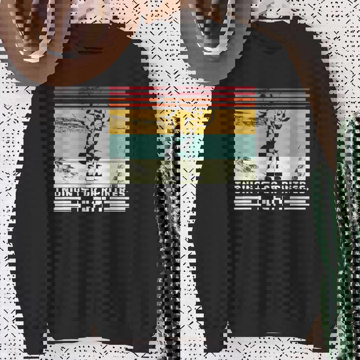 Toning Is For Printers I Lift Weight Lifting ウエイトリフティング スウェットシャツ 年配の女性への贈り物