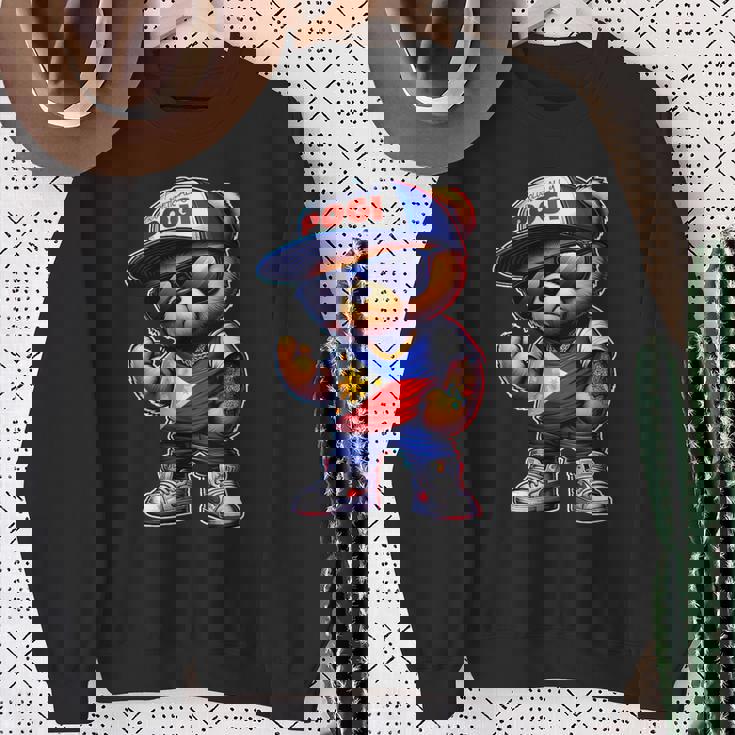 Unapologetically Pogi フィリピン国旗テディベア スウェットシャツ 年配の女性への贈り物