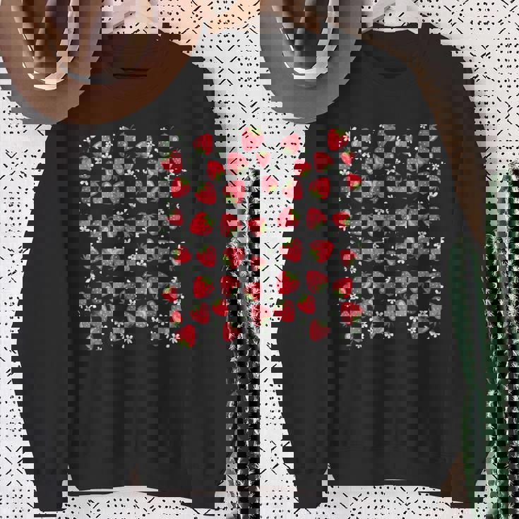 かわいいいちご原宿 美的いちご柄 スウェットシャツ 年配の女性への贈り物