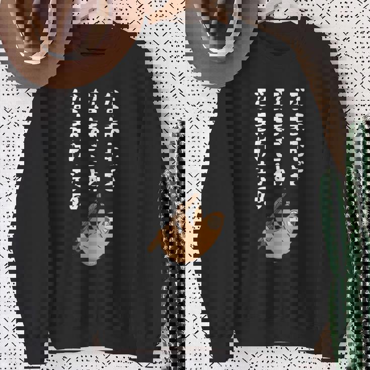 なまむぎなまごめなまけもの 早口言葉 ナマケモノ 面白い 可愛い なまけもの 動物好き 長袖tシャツ スウェットシャツ 年配の女性への贈り物