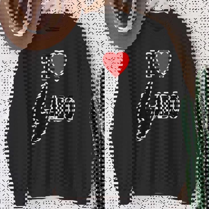 アイラブ・Sado 佐渡島 地図（I Love ハート）【47都道府県】Jimo-T ジモティ お土産 面白 スウェットシャツ 年配の女性への贈り物