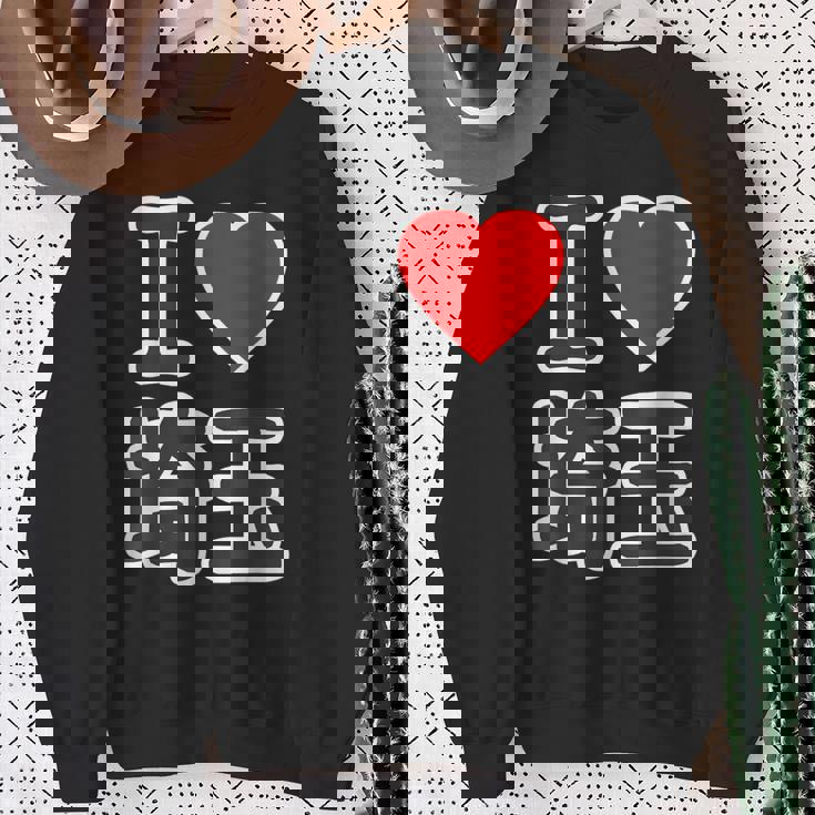 アイラブ・埼玉（I Love ハート）Big 大きな文字【47都道府県】Jimo-T ジモティ お土産 スウェットシャツ 年配の女性への贈り物