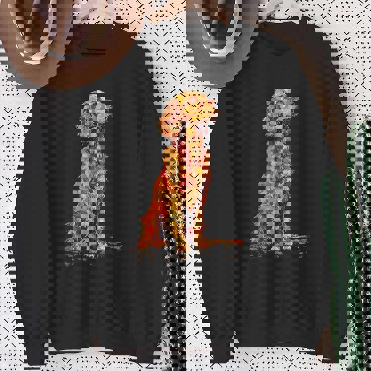 アイリッシュセッター 犬 グラフィック ペットアート アイリッシュセッター スウェットシャツ 年配の女性への贈り物