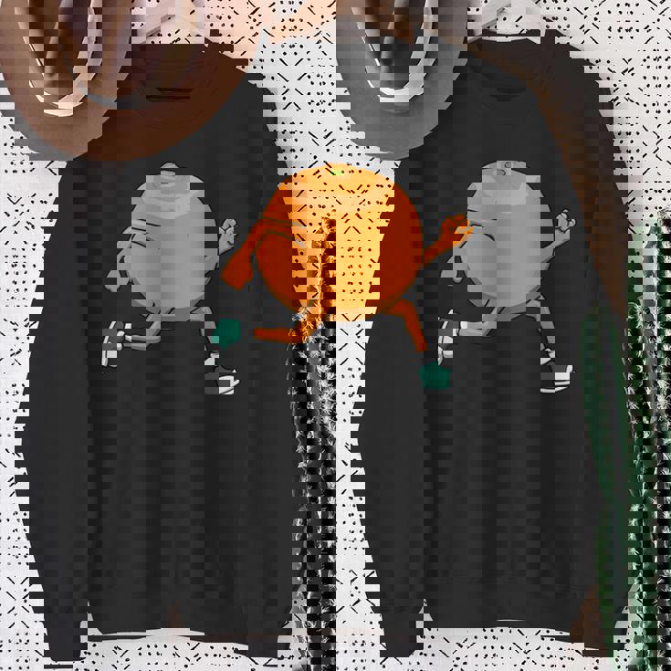 アイロニック・オレンジ・ランニング・マラソン・ホビーランナー スウェットシャツ 年配の女性への贈り物