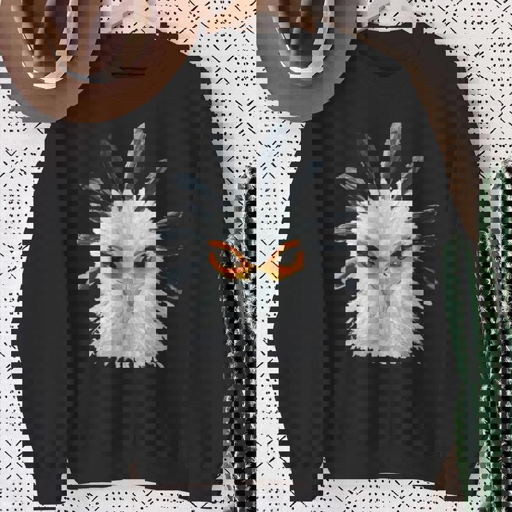 アクリル画アート ヘビクイワシ デザイン 長袖tシャツ スウェットシャツ 年配の女性への贈り物