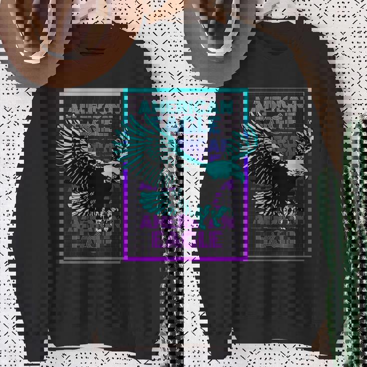 アメリカンイーグル ビンテージ レトロ アメリカンイーグル 長袖tシャツ スウェットシャツ 年配の女性への贈り物