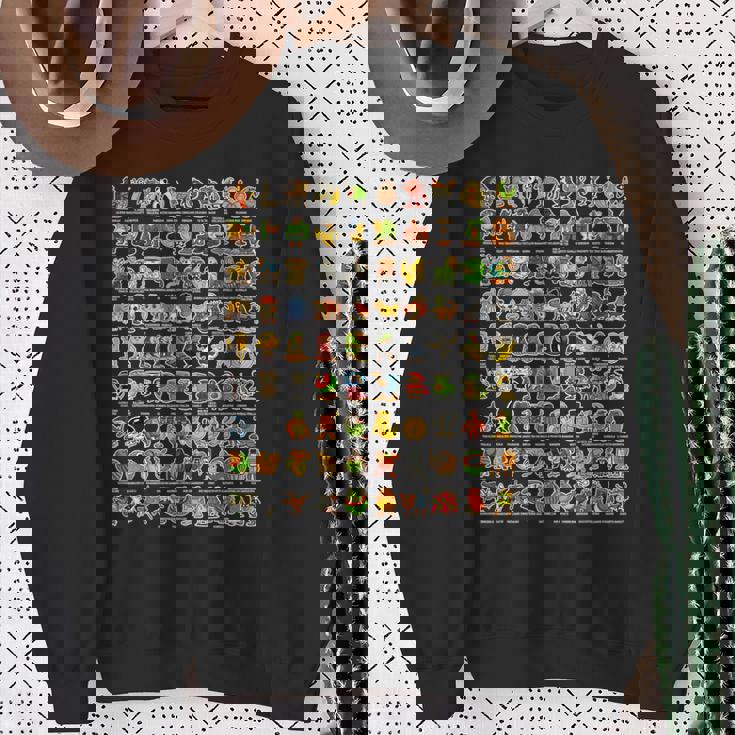 イタリア語-ブレインローz世代面白いミーム90ブレインロットキャラクター 長袖tシャツ スウェットシャツ 年配の女性への贈り物