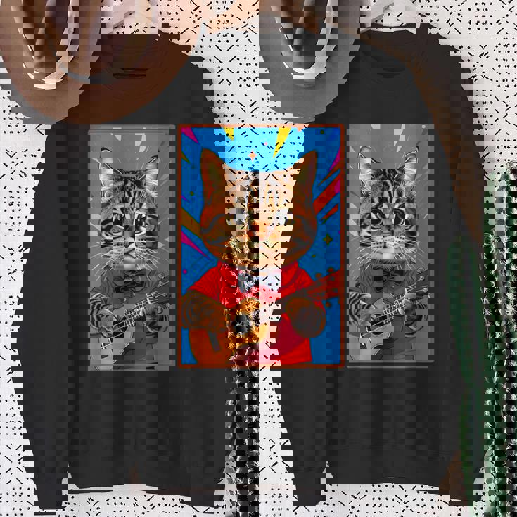 ウクレレ猫 スウェットシャツ 年配の女性への贈り物