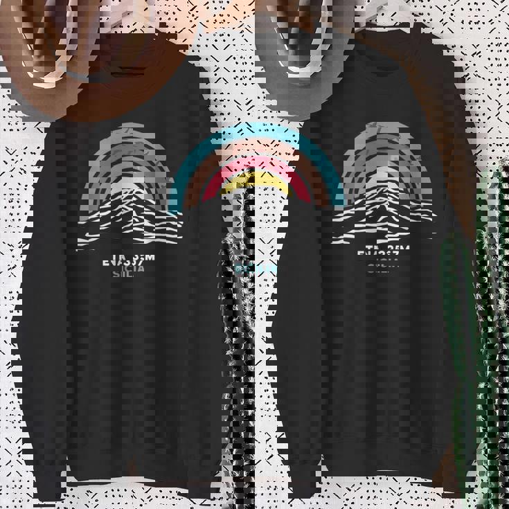 エトナ山火山 パレルモ シチリア島を訪問 イタリア ハイキングギフト スウェットシャツ 年配の女性への贈り物