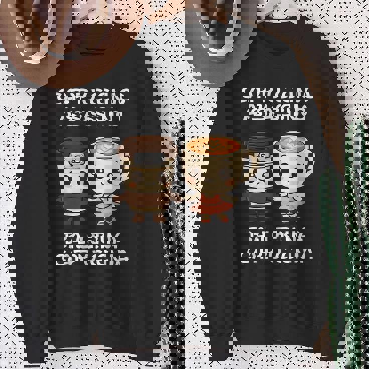 カワイイカプチーノ アサシーノ バレリーナ イタリアン ブレイン ミーム スウェットシャツ 年配の女性への贈り物