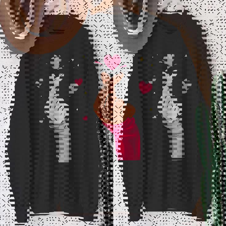 メンズ レディース キッズ グラフィックデザイン バレンタイン ハート ラブ スウェットシャツ 年配の女性への贈り物