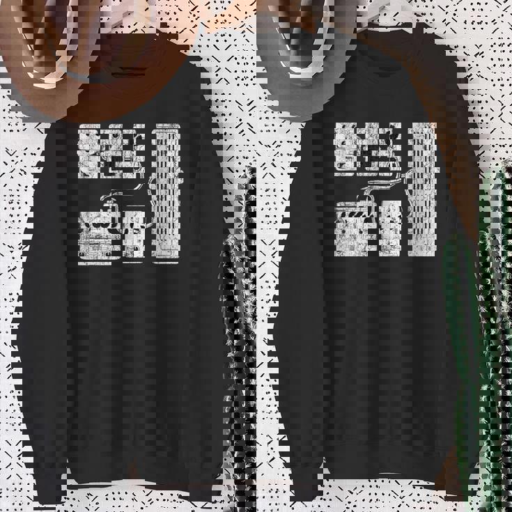 ギタープレーヤー ペダルボード ギタリストギフト スウェットシャツ 年配の女性への贈り物