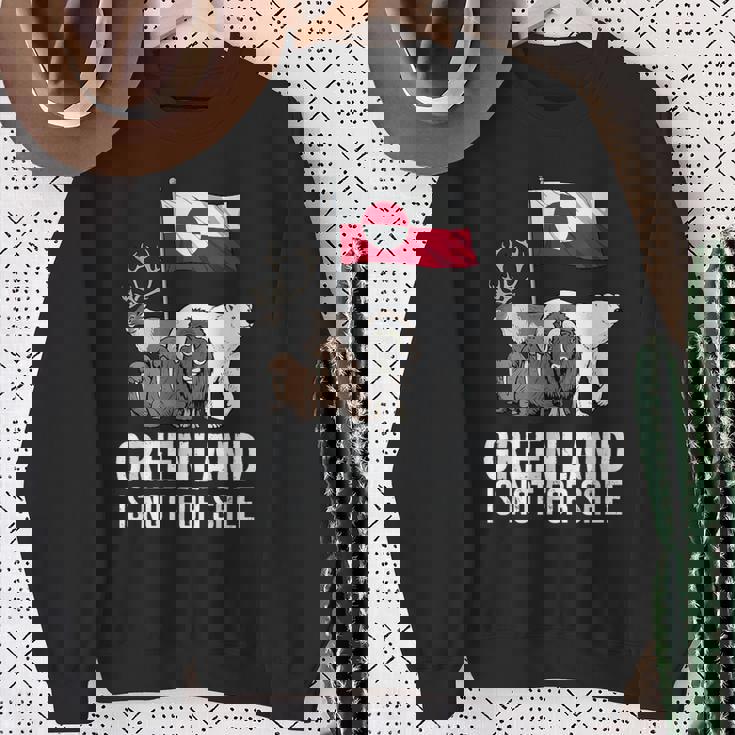 グリーンランド 非売品 グリーンランド 国旗 動物 グリーンランダー スウェットシャツ 年配の女性への贈り物