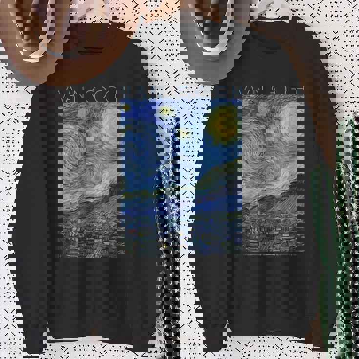 ゴッホ 星月夜 芸術家のためのアート 長袖tシャツ スウェットシャツ 年配の女性への贈り物