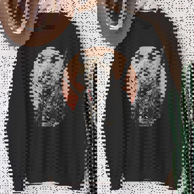 サムライパンダ 作品 日本美術 日本の忍者 パンダ スウェットシャツ 年配の女性への贈り物