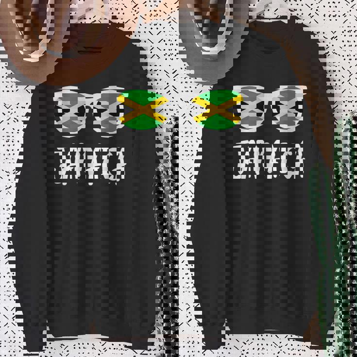 サングラス フラッグ ジャマイカ ジャマイカ 生まれ スウェットシャツ 年配の女性への贈り物