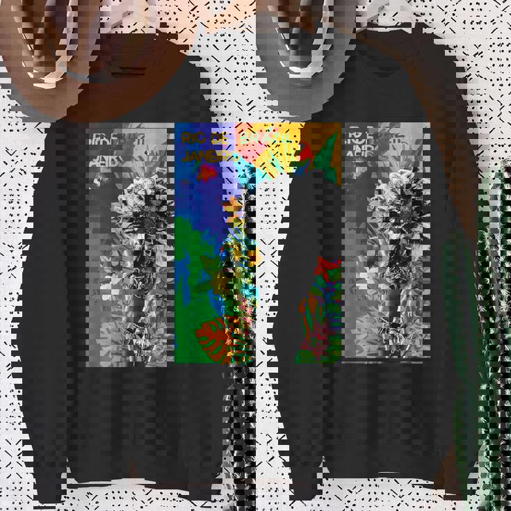 サンバダンサー ブラジル カーニバル リオデジャネイロ カラフル スウェットシャツ 年配の女性への贈り物