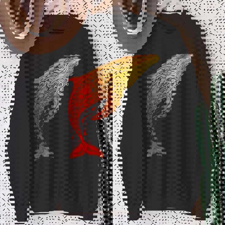 ザトウクジラ ネイティブ ハワイアン ハワイアン トライバル スウェットシャツ 年配の女性への贈り物