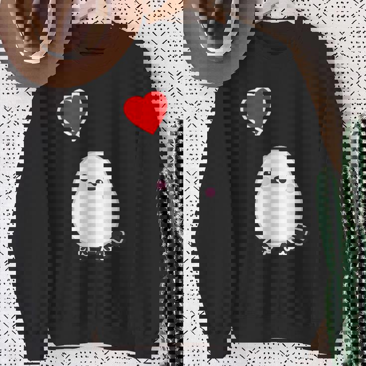 シマエナガ『ハート』白い鳥【どうぶつフレンズ】動物 ゆるくて かわいい スウェットシャツ 年配の女性への贈り物