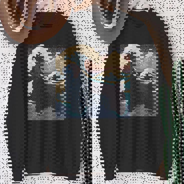 シュールレアリズム 日本画 ニューファンドランド 犬 スウェットシャツ 年配の女性への贈り物