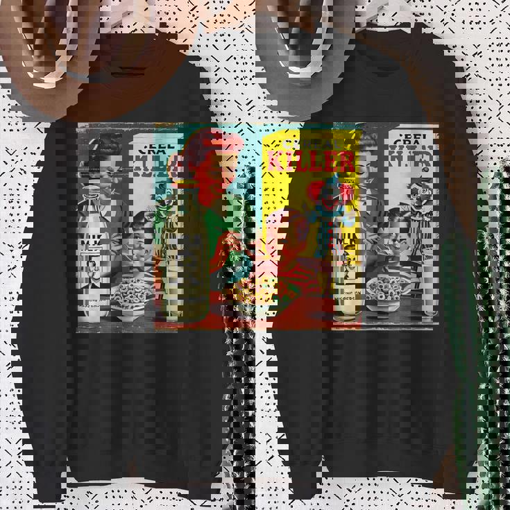 シリアルシリアルキラー音声しゃれミッドセンチュリー広告ユーモア スウェットシャツ 年配の女性への贈り物