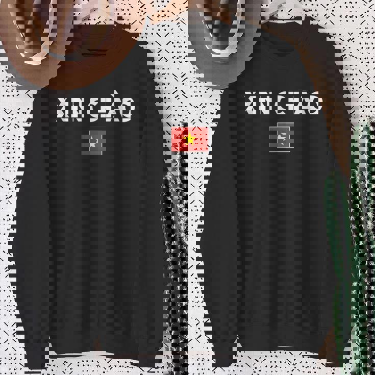 シンチャオ ベトナム語でこんにちは ベトナム スウェットシャツ 年配の女性への贈り物