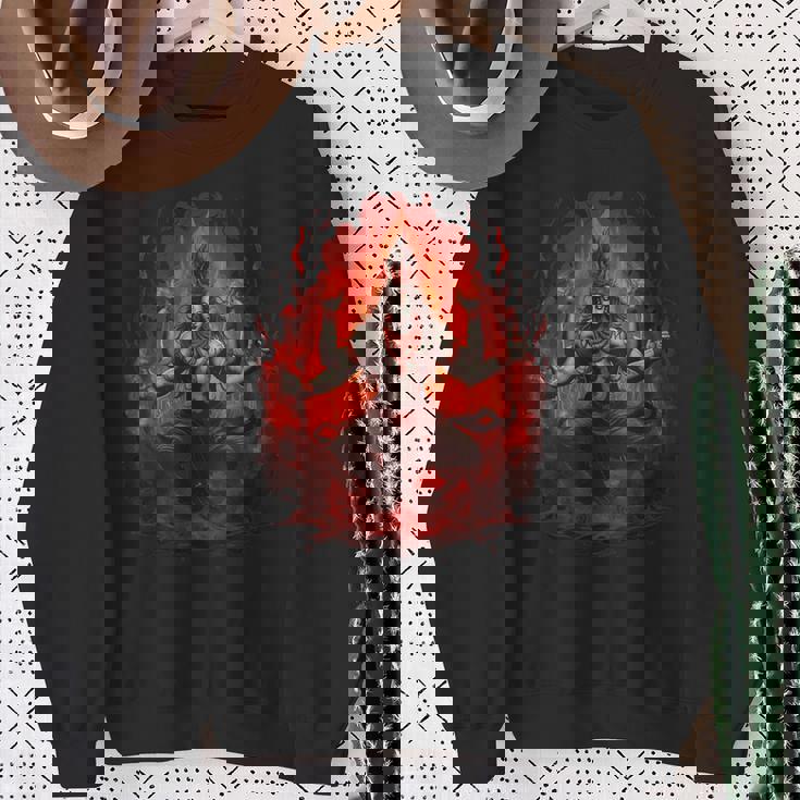 シヴァ神 破壊者 火の瞑想 ヒンドゥー教の神 ヒンドゥー教 スウェットシャツ 年配の女性への贈り物