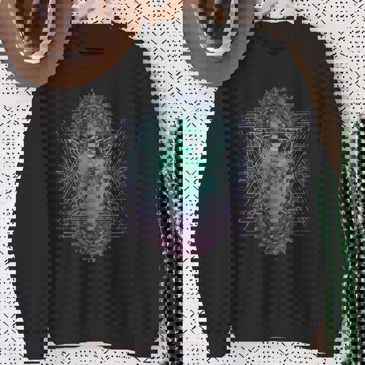 スピリチュアルと密教のマジカルサイケデリックマンダラ スウェットシャツ 年配の女性への贈り物