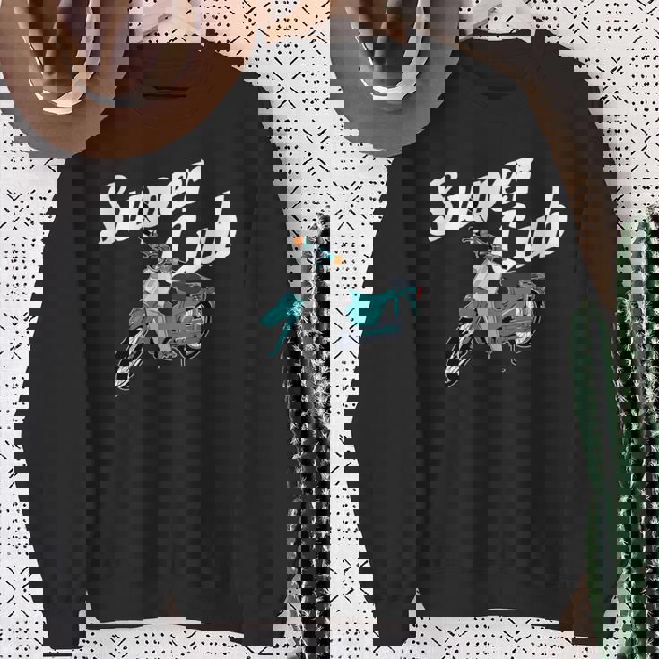 スーパーカブ 50 110 125 バイク ミニ モト スクーター カスタム 原付 二種 長袖tシャツ スウェットシャツ 年配の女性への贈り物