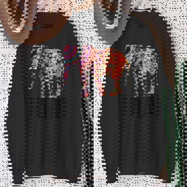 タイ象のお土産シャツ スウェットシャツ 年配の女性への贈り物