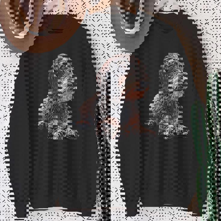 ダックスフンド ワイヤーヘア 長袖tシャツ スウェットシャツ 年配の女性への贈り物