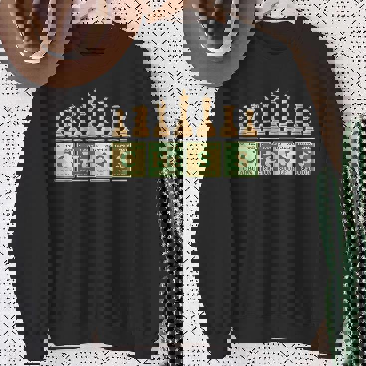 チェス駒 チェスの恋人 チェックメイト ヴィンテージ スウェットシャツ 年配の女性への贈り物