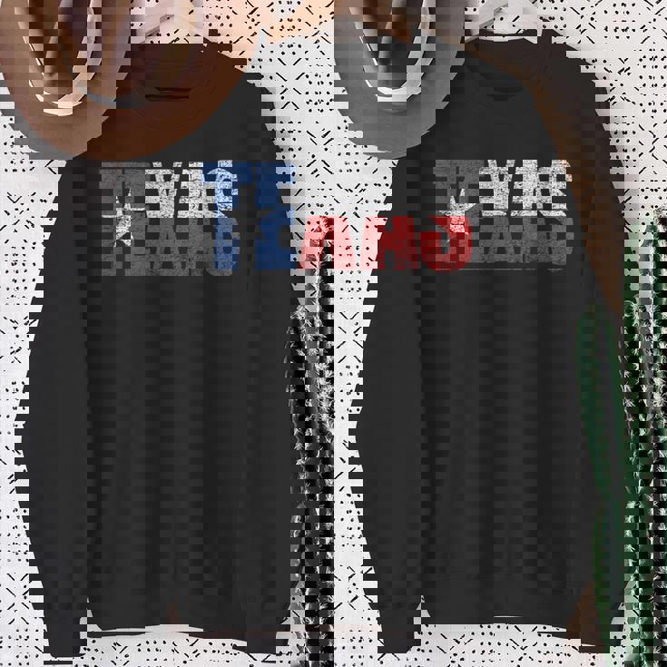 テキサスtシャツ レディース メンズ キッズ テキサス州旗 アンティーク調 スウェットシャツ 年配の女性への贈り物