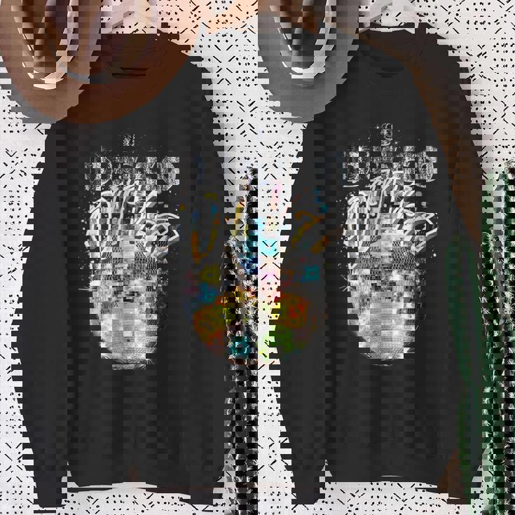 ディスコボール ディスコ ディーバ クイーン 70年代 レトロ ヴィンテージ ダンス スウェットシャツ 年配の女性への贈り物