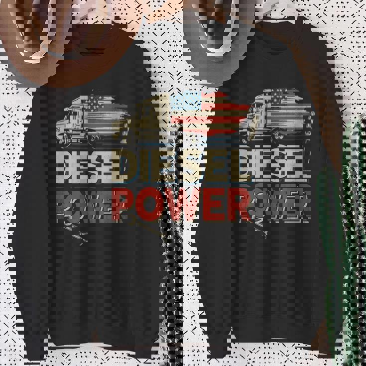 ディーゼルパワーシャツ ディーゼルトラックアクセサリー ディーゼル整備士 長袖tシャツ スウェットシャツ 年配の女性への贈り物