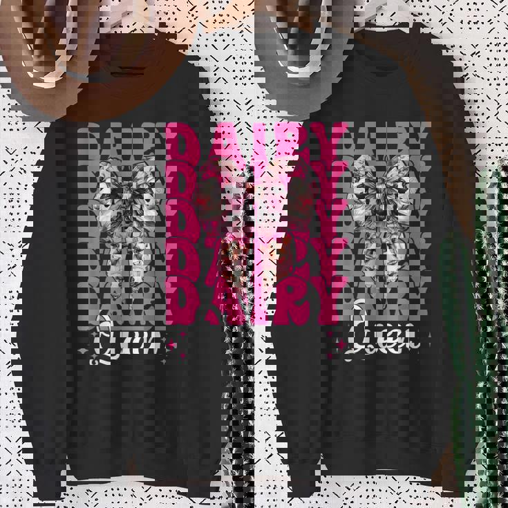 デイリークイーン 酪農家 牛 酪農 少女 ママ コケット スウェットシャツ 年配の女性への贈り物