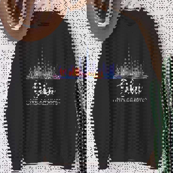 ドバイ お土産 スカイライン Uae アラブ首長国連邦 リマインダー スウェットシャツ 年配の女性への贈り物