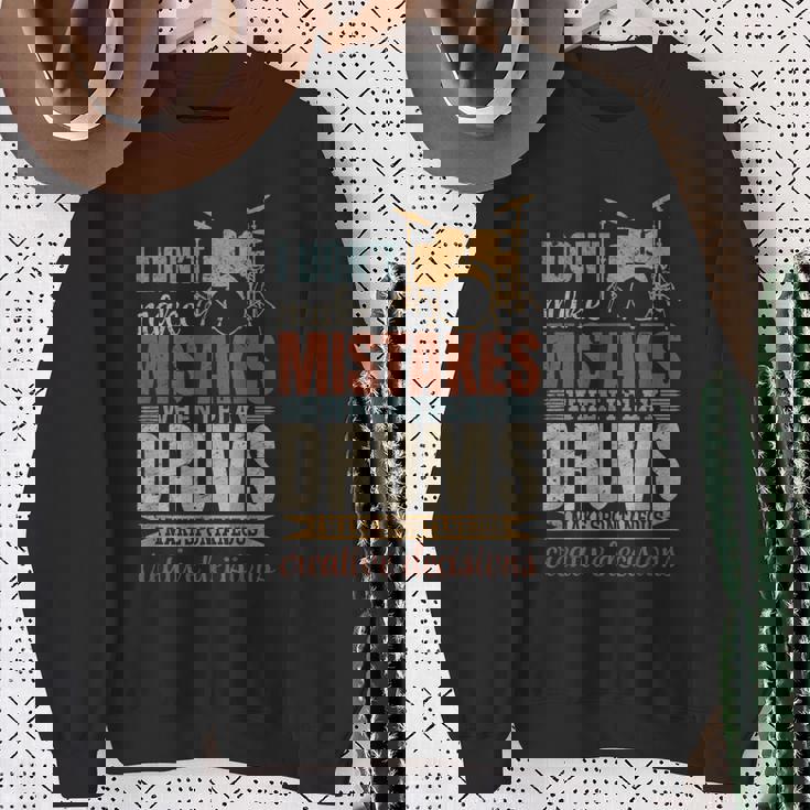 ドラムを弾いても間違えないかっこいいドラムセットラバー スウェットシャツ 年配の女性への贈り物