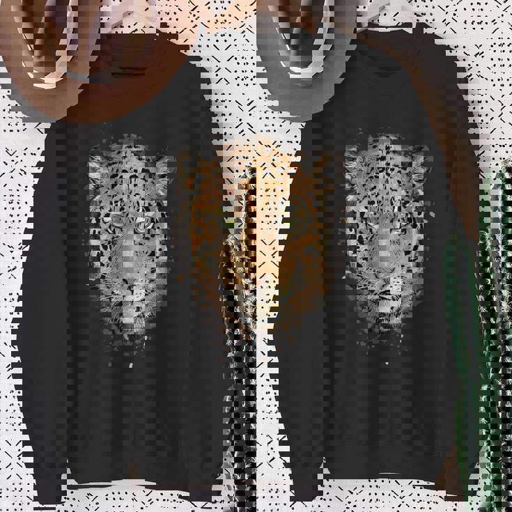 ヒョウ柄シャツ メンズ グラフィック レディース 動物愛好家 美的 スウェットシャツ 年配の女性への贈り物