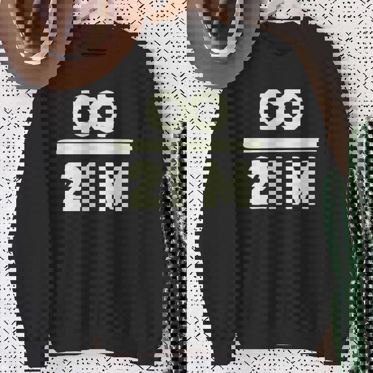 ビットコイン 2100万 マーケットキャップ 暗号通貨愛好家向け 長袖tシャツ スウェットシャツ 年配の女性への贈り物