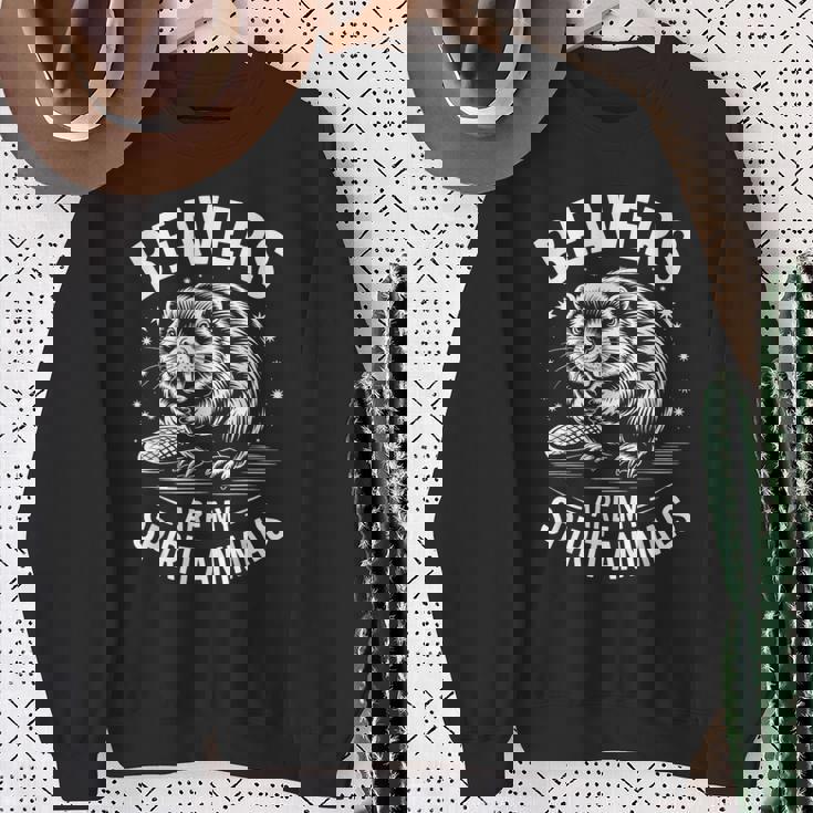 ビーバーズ スピリットアニマルズ おもしろビーバー スウェットシャツ 年配の女性への贈り物