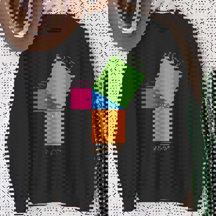 ピタゴラスの定理 教師と生徒のための数学の数式 スウェットシャツ 年配の女性への贈り物