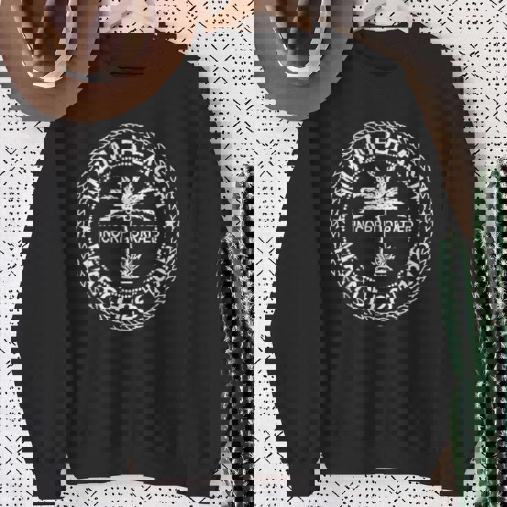 フロリダ州マイアミビーチフラッグシール。 スウェットシャツ 年配の女性への贈り物