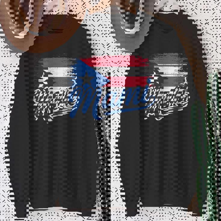 プエルトリコの母旗 プエルトリコ マミ プエルトリコ スウェットシャツ 年配の女性への贈り物